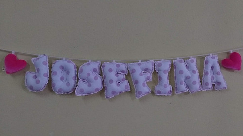 Guirnalda De Tela Con Nombre 6, 7, 8 O 9 Letras 8 Letras