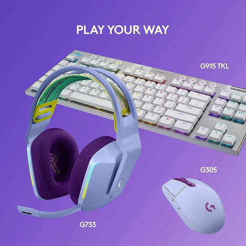 Auriculares Gamer Logitech G733 Inalámbricos Lila