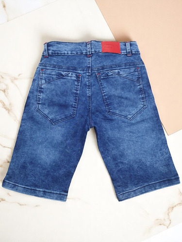 Bermuda Mezclilla Stretch Hombre Jeans Premium