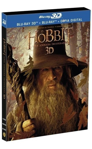Blu-ray 3d + 2d Hobbit Uma Jornada Inesperada 4 Discos Luva