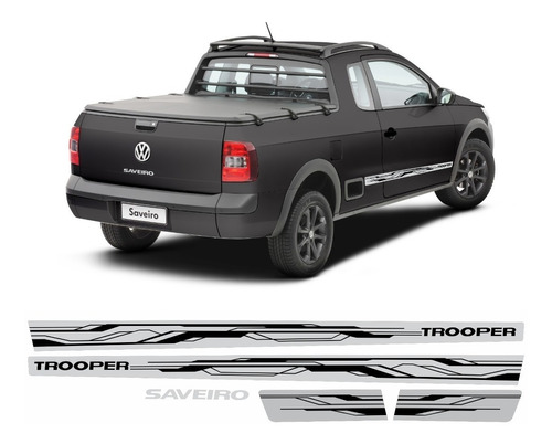 Adesivo Volkswagen Saveiro Trooper 2012 2013 Faixa Lateral