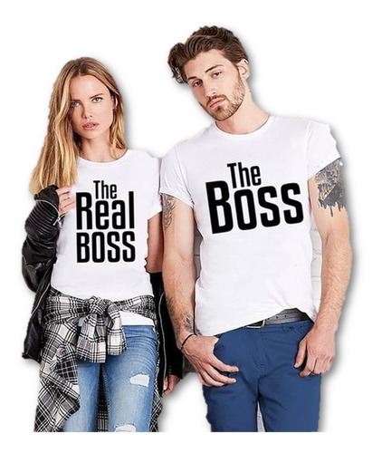 Duo Playeras Real Boss The Boss Parejas Enamorados 14 De Feb