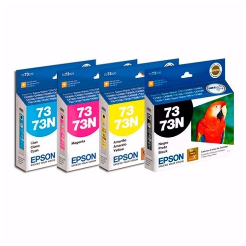 Combo Cartuchos Impresora Epson 73n Negro + 73n 3 Colores