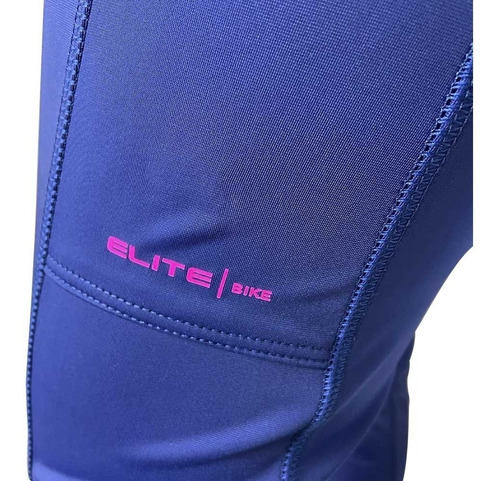 Imagem 2 de 6 de Calca Elite Feminina Azul Marinho Com Bolsinhos Ciclismo 21