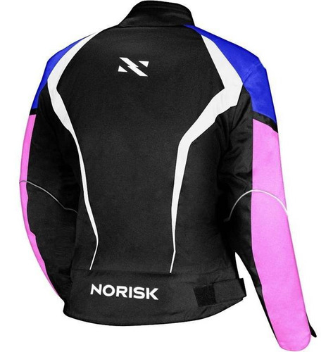 Imagem 2 de 5 de Jaqueta Norisk Nr-01 Lady Feminina Preta/rosa/branca