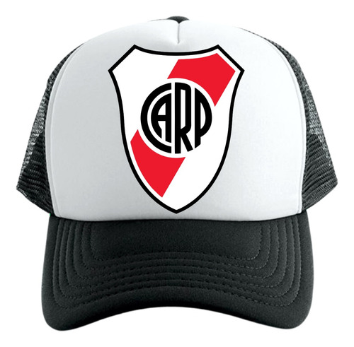 Gorra Tipo Trucker Negra River Plate