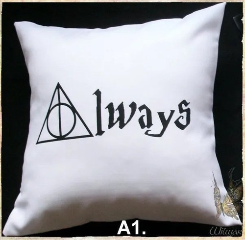 Imagen 2 de 6 de Almohadones Harry Potter Estampados 40x40cm Patronus Always