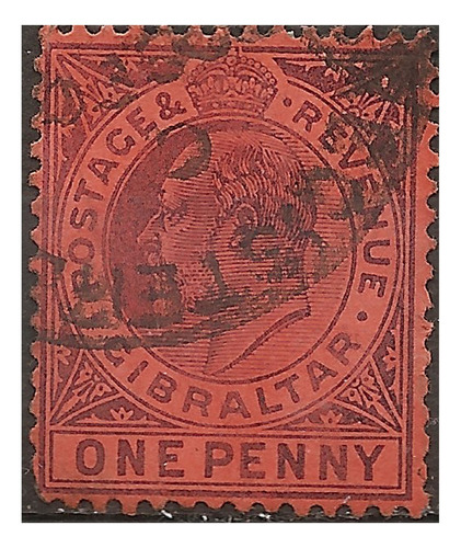 Gibraltar Colonia Reino Unido Inglaterr Rey Año 1904 Yv 48 $