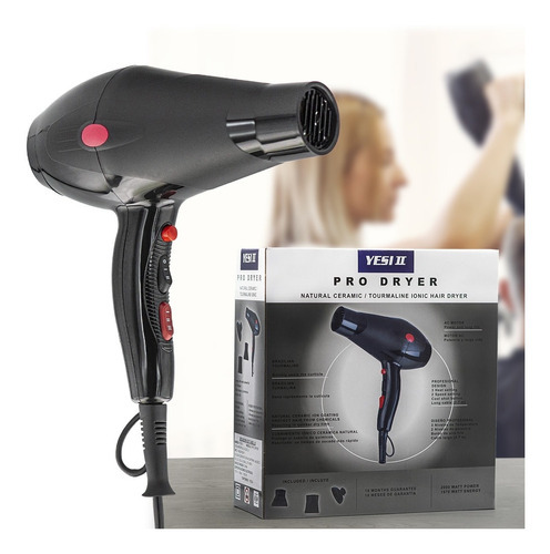 Secadora Cabello Pro Dryer Natural Ceramic Profesional Yesi