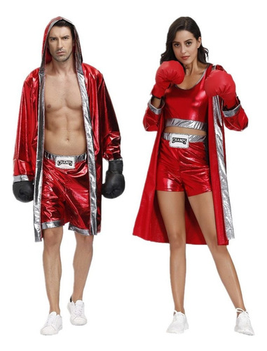 Traje De Boxeador Vermelho Para Homens E Mulheres Bo Uniform