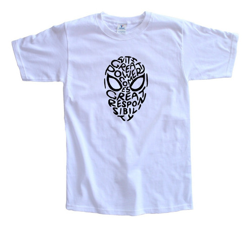 Spiderman Playera Hombre Mujer Camiseta Great Power Algodón