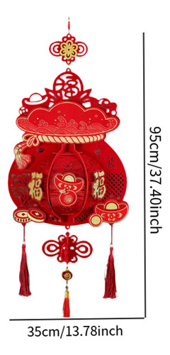 Adorno Colgante De Linterna China Roja, Decoración Estilo B