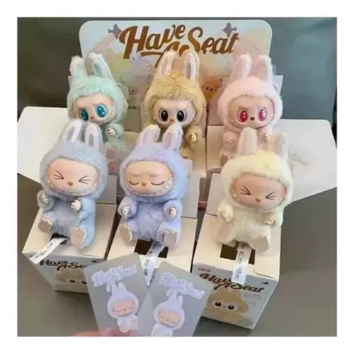 For Labubu Exciting Macaron The Monsters 6 Unidades