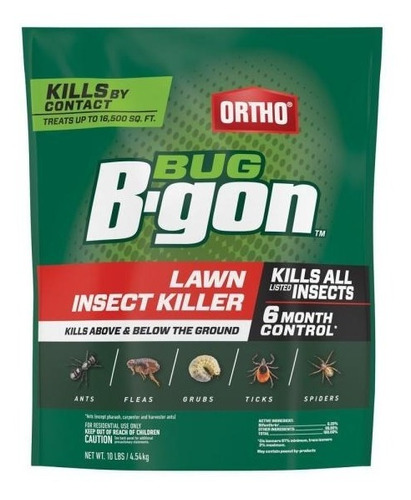 10 Libras. Gránulos Eliminador De Insectos Pasto Bug B Gon