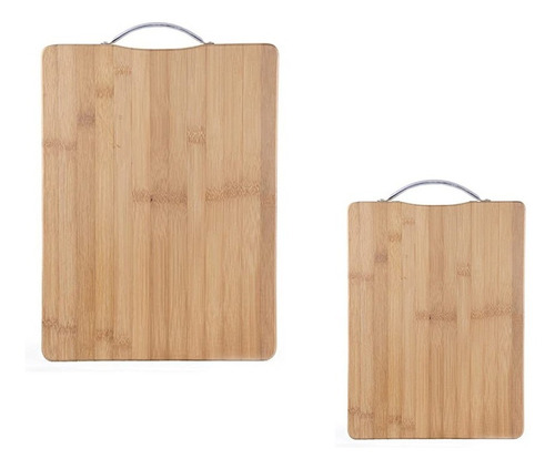 Set 2 Tablas De Picar Alimentos Carne Picadas Madera