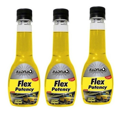 3 Aditivos Combustível Flex Limpa Sistema Injeção 200ml