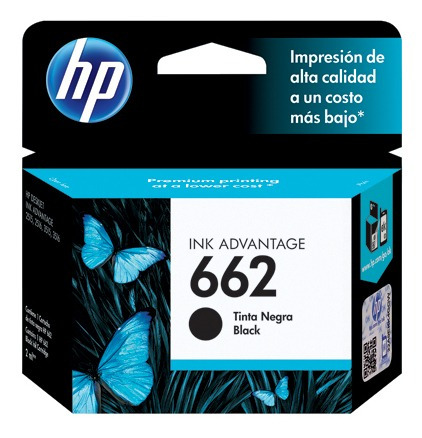 Imagen 1 de 1 de Tinta Para Impresora Hp Cartridge 662 Negro 2ml