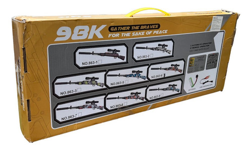 Rifle 98k Juguete Lanzador De Hidrogel Automático Gelsoft