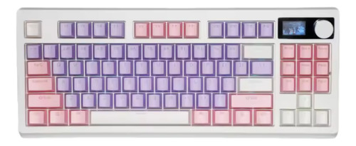 Teclado Yk830 Rgb Retroiluminado Para Computadores Branco Inglês Us