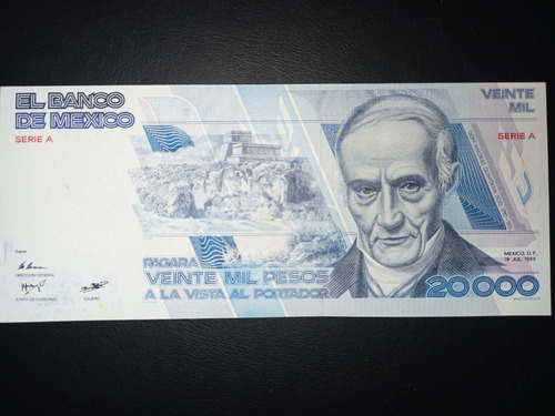 Billete $20000 Q. Roo, Sin Circular, Serie A (Usado)