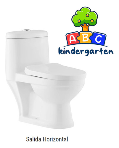 Wc One Piece Para Jardin Infantil Descarga Muro Dechaus 001m