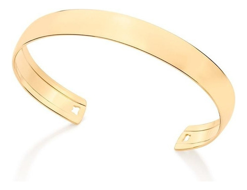 Bracelete Rommanel 551720 Aro Largo Liso Giovanna Antonelli Comprimento 6.5 Cm Cor Dourado Diâmetro 6.5 Cm