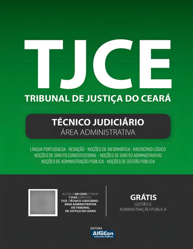 Técnico Judiciário - Área Administrativa - Tjce, De Equipe Alfacon. Editora Alfacon, Capa Mole Em Português