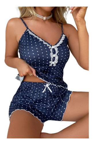 J Conjunto De Pijama Sexy De 2 Piezas Para Mujer