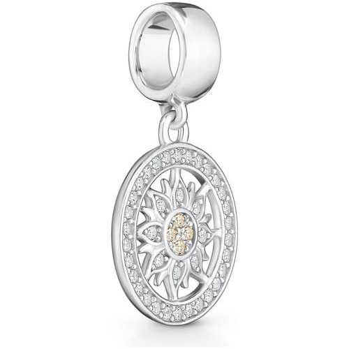 Pingente De Prata Jolie By Monte Carlo Coleção Nim024768 Com Zircônia Y Desenho Do Estrela X 0.019m De Altura - Prata Polido