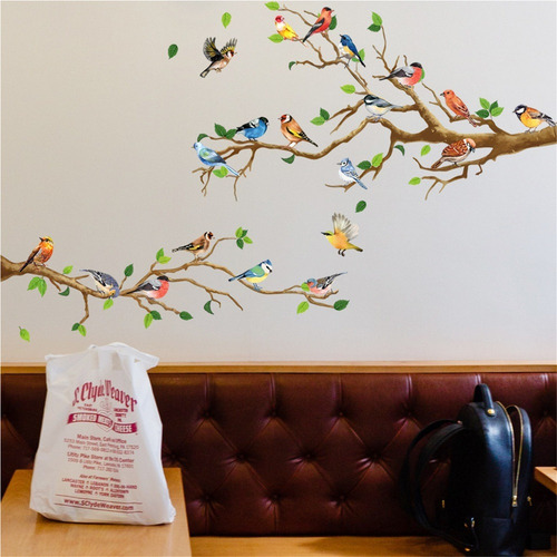 Ay Adhesivos De Pared Con Forma De Pájaro Diseño De Pájar