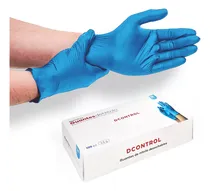 Comprar Guantes De Nitrilo Vinil Libre De Latex Sin Polvo Azul 100 