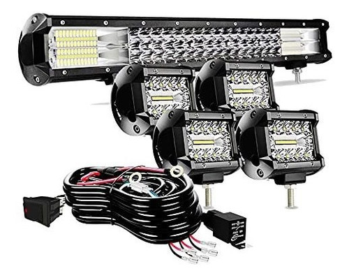 Barra De Luz Led De 20 Pulgadas 288w Fila Triple 28800l...