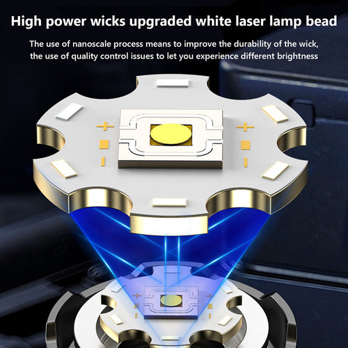 A Linterna De Luz Blanca Con Pantalla Usb Para Coche Tipo C