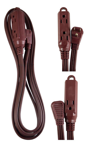 Extension Electrica Marron 3 Tomas 2.7m Discover