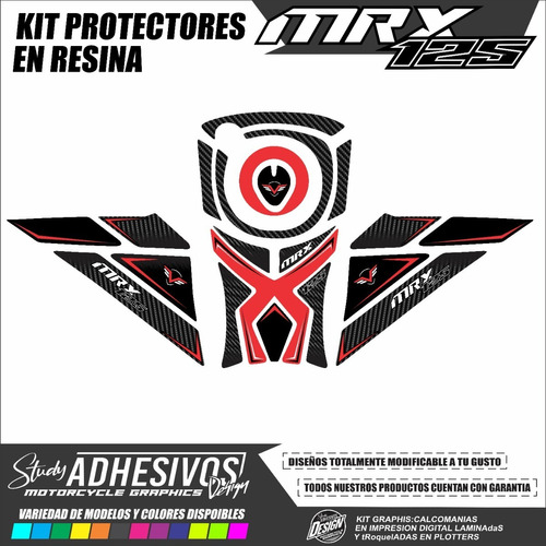 Protector De Tanque De Resinas Victory Mrx 125 Relieve 3d 