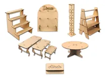 Comprar Kit Candy Bar Pbp 9 Pz Mesa De Dulces Fiesta Xv Años Mdf