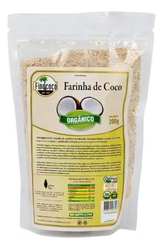 Kit 2x: Farinha De Coco Integral Orgânica Finococo 200g