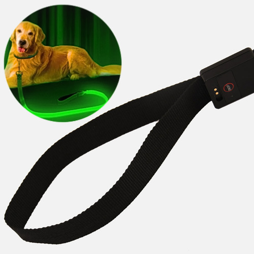 Correa De Perro Con Luz Led, Recargable De 120 Cm