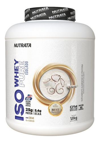 Suplemento en pó Nutrata Whey protein sabor coco x 1.8kg