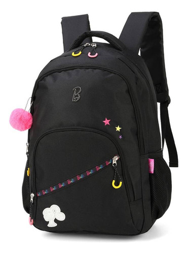 Mochila De Costas Juvenil Barbie Notebook By Luxcel 46841 Cor Preto