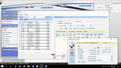 Imagen 4 de 7 de Software Cronos Asis Xxi Reloj Control Horario Asistencia