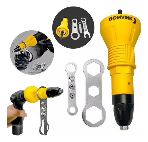 Bomvink BOM-5660 Pneumático 3 Bicos Amarelo