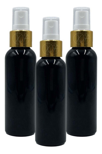 Atomizador Recargable Perfume 60 Ml Envases Negros Spray X10