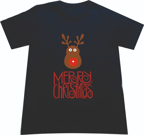 Camisetas Navideñas Navidad Renos Peq Merry Christmas