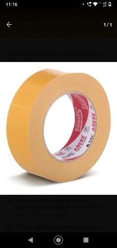 Imagem 1 de 1 de Fita Dupla Face Carpete Papel 462 38mm X 30m - Adere
