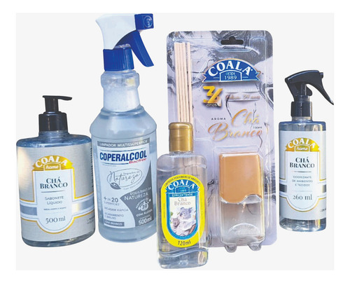 Kit Difusor Aromatizador Odorizador Limpador Chá Branco