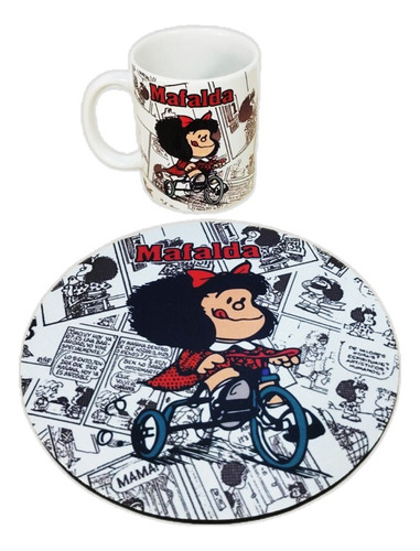 Taza Más Mouse Pad Mafalda