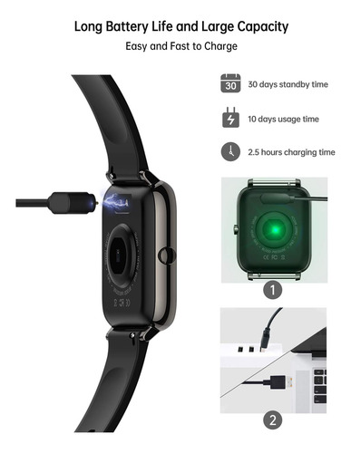 Reloj Inteligente Popglory Con Monitor De Oxígeno Y Presión