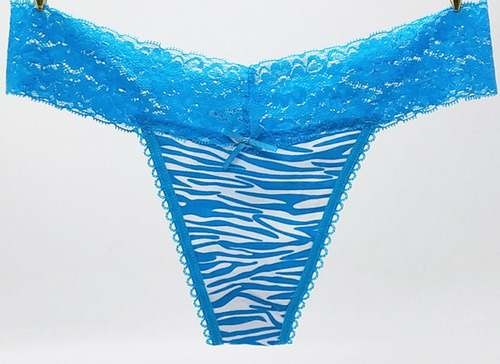 Pack De 6 Tanga Con Cinta Encaje Mujer Ropa Interior Bragas