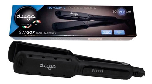 Imagen 3 de 5 de Planchita de pelo Duga D207 negra 220V - 240V